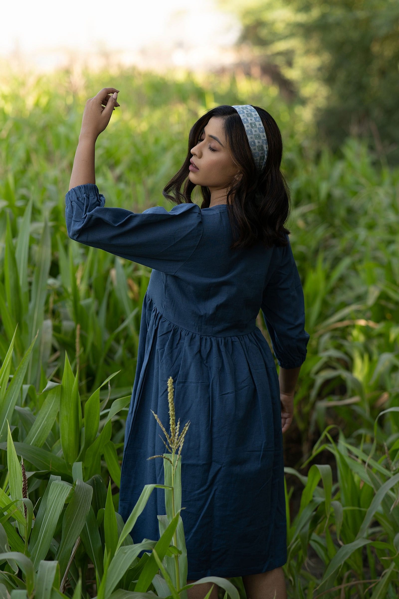 Morning Glory Cotton Dress - Tantu