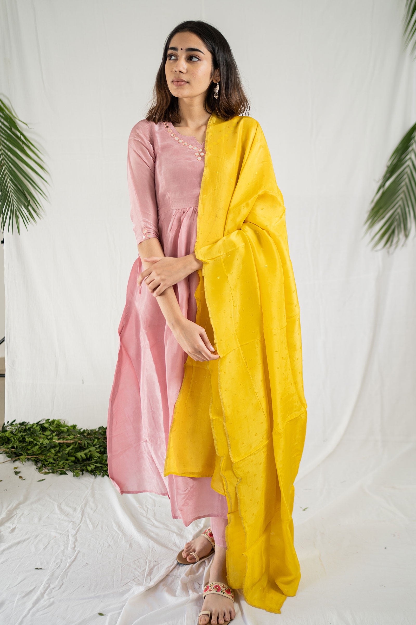 Baby Pink Silk Suit Set - Tantu