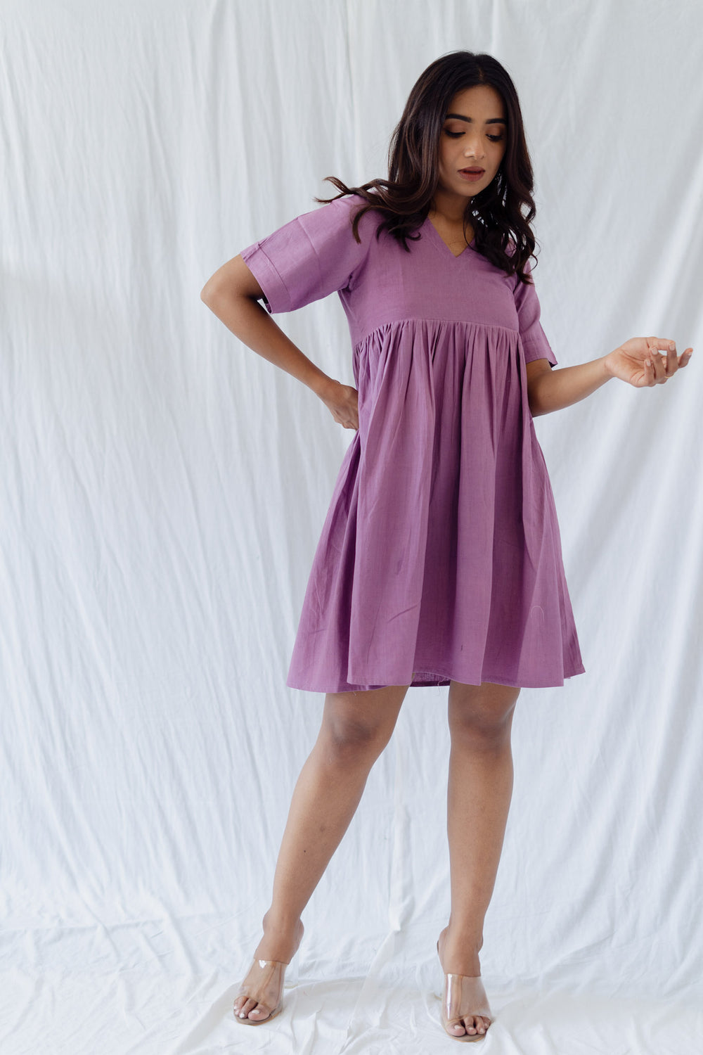 Purple Magic Short Dress - Tantu 